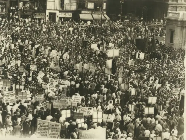 1932. Митинг коммунистов на Юнион Сквер в Сан-Франциско