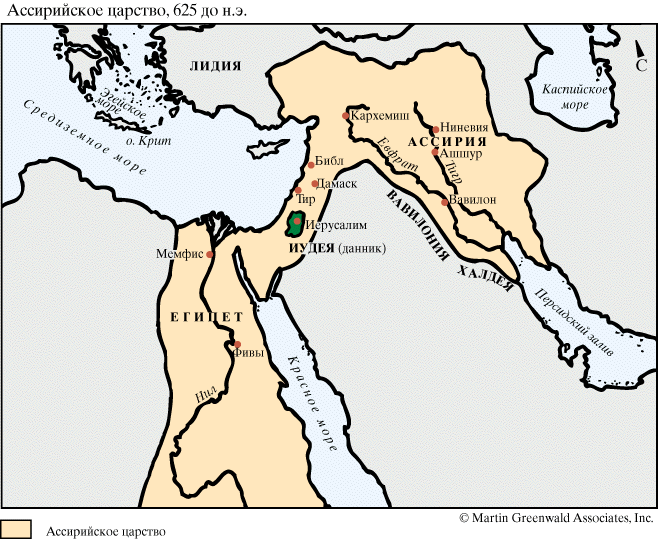 Ассирийская империя в конце правления Асархаддона