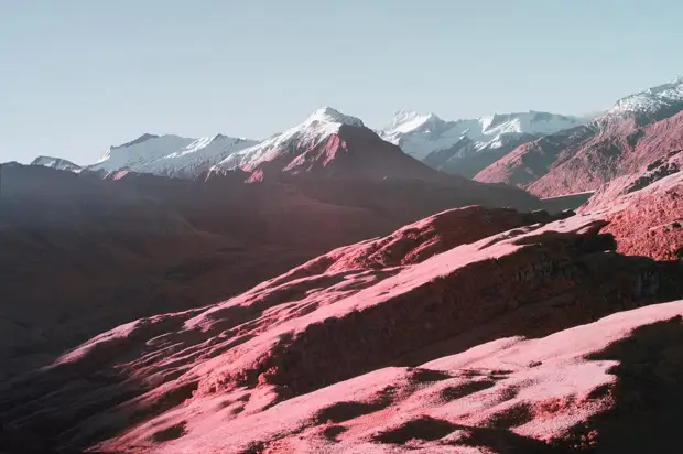 Пейзажи Новой Зеландии на инфракрасных снимках