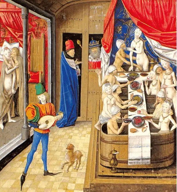 Нравы в европейских банях эпохи Средних веков