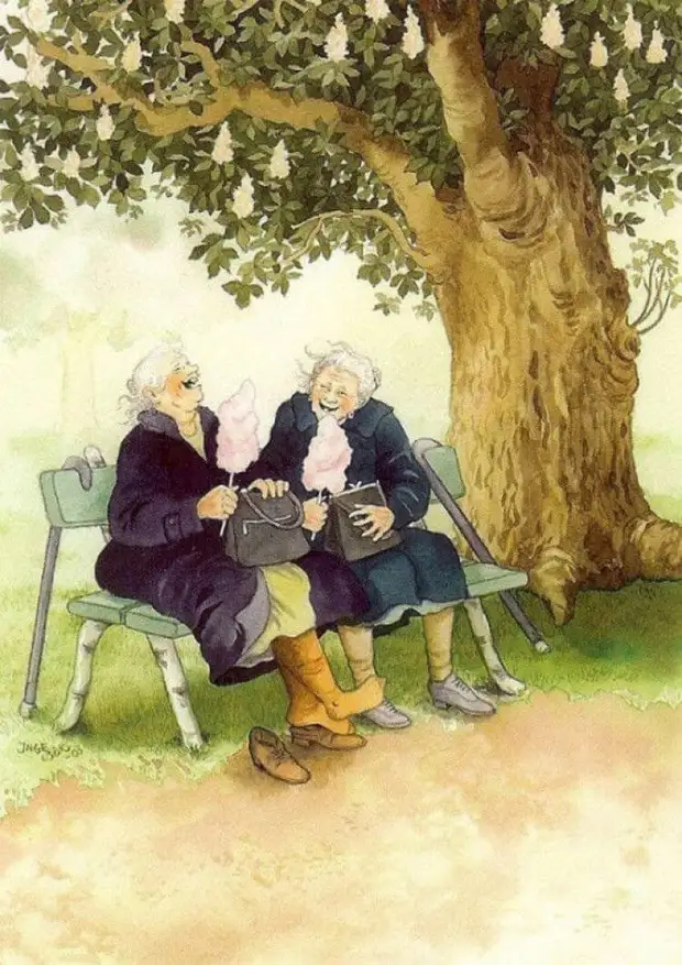 Озорные старушки: серия открыток с неунывающими подругами