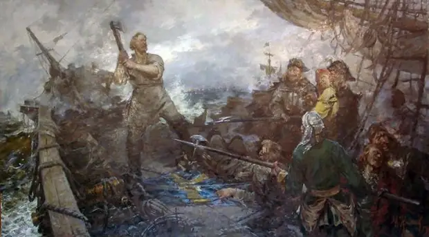 5 июля 1701 года -захваченный в плен кормщик Иван Рябов, заведя на мель шведскую эскадру, сорвал попытку захвата города Архангельска.