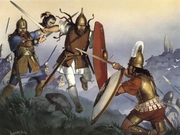 Кельты атакуют этрусков (Северная Италия, конец IV в. до н.э.)