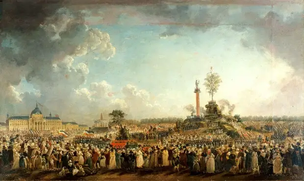 Пьер-Антуан Демаши. Праздник Верховного Существа 8 июня 1794 г. на Марсовом поле в Париже. 1794 г