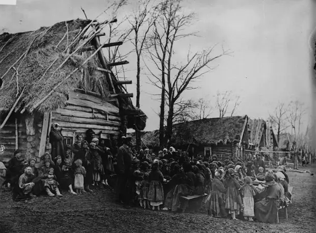 Народная столовая в деревне Пралевка. Лукояновский уезд,1891-1892 год. 