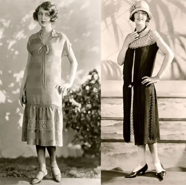 Популярные женские силуэты 1920-х годов. | Фото: izuminki.com.