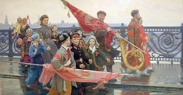 Первомай в картинах советских художников.