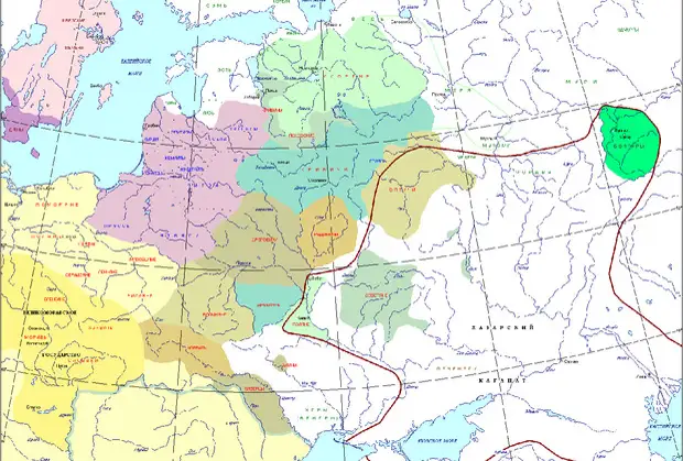 Народы Восточной Европы в IX веке нашей эры.