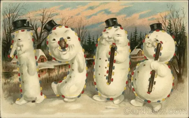 Странные старинные рождественские открытки