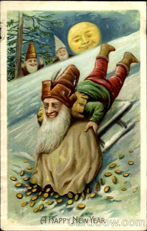 Странные старинные рождественские открытки