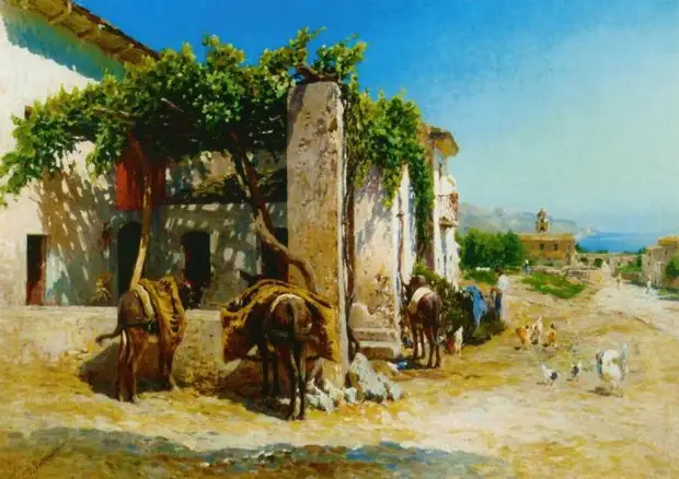 Итальянская деревня на побережье.