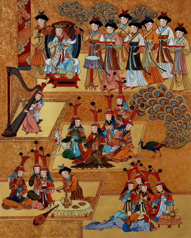 Необычные картины монгольского художника Самбу Заясаихана