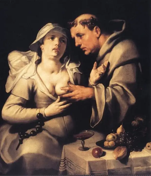 Cornelis Cornelisz. van Haarlem - The Monk and the Nun, 1591