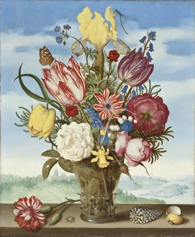 Амброзиус Босхарт Старший (Амброзий Босхарт, нидерл. Ambrosius Bosschaert de Oude; 1573, Антверпен — 1621, Гаага) — фламандский художник золотого века нидерландской живописи. голландские натюрморты, живопись, искусство, красота, цветы