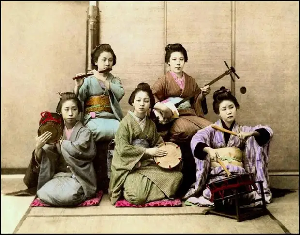 Японские девушки. Фото конца 19 века
