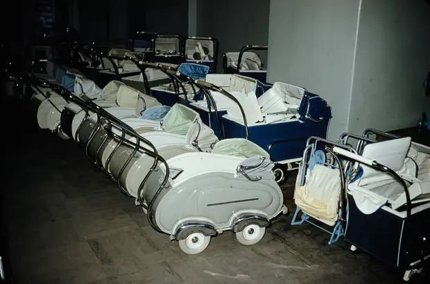 Russia, baby carriages for sale at store in Moscow