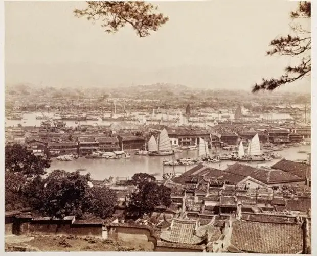 Остров и гавань, Фучжоу, 1870-е годы