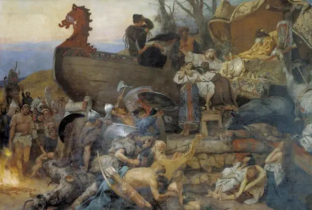 Изображение: картина Генриха Семирадского. «Похороны знатного руса»