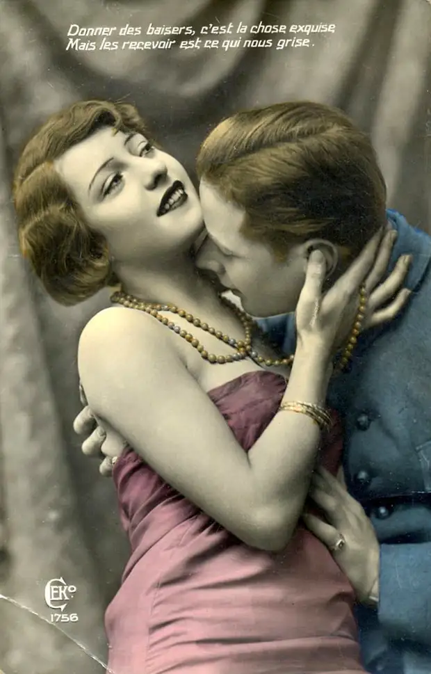 Французские открытки, в которых показано, как романтично целовались в 1920-е годы 10