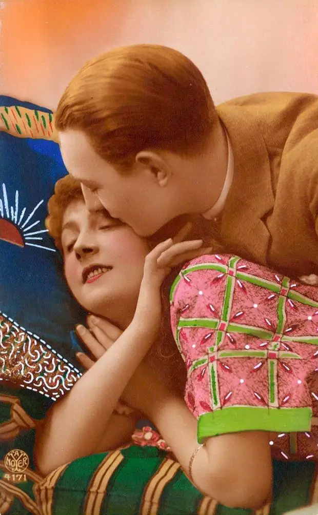 Французские открытки, в которых показано, как романтично целовались в 1920-е годы 26