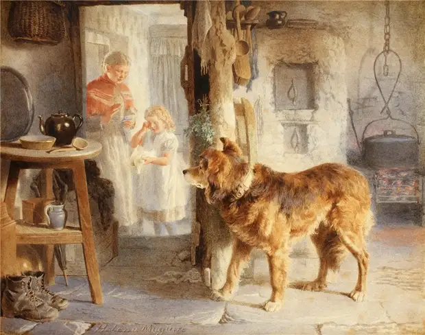 Домашние любимцы в душевных иллюстрациях 19 века.
