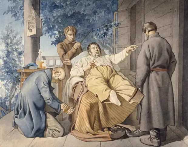 Константин Трутовский "Отдых помещика" (1853)