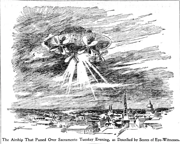 Загадочный дирижабль — типичный НЛО конца 19го века
