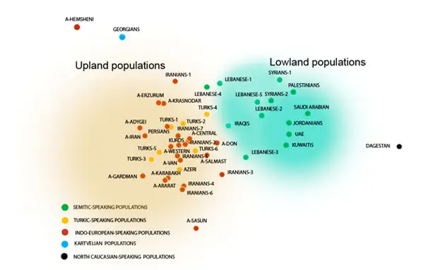 Генофонд Передней Азии: разница между равнинными и горными народами максимальна