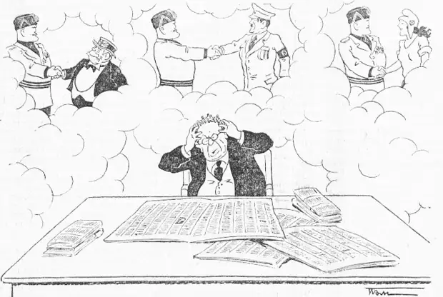 Антисоветские карикатуры в газете "Возрождение"