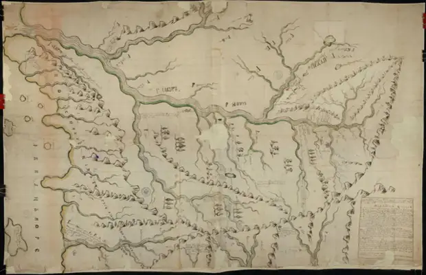 Чертеж реки Амура 1699 года