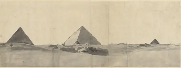 Пирамиды Гизы. Общий вид пирамид