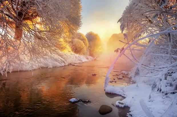 Зимняя сказка на реке Вуокса