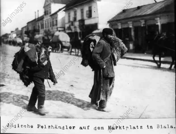 Jьdische Pelzhдndler in Biala 1915 - Jewish fur seller in Biala 1915 -