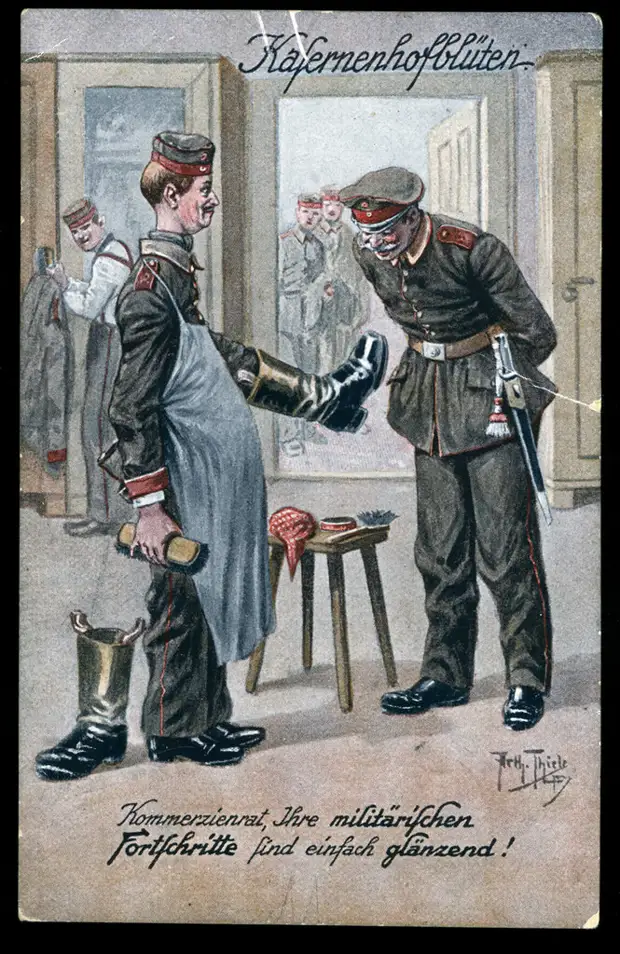 Германские военные юмористические открытки начала 20 века