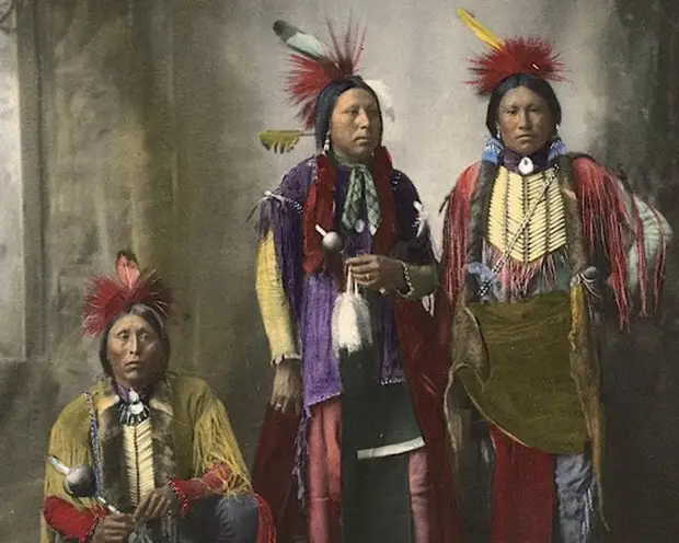 Фото индейцев кайова, 1898 год.