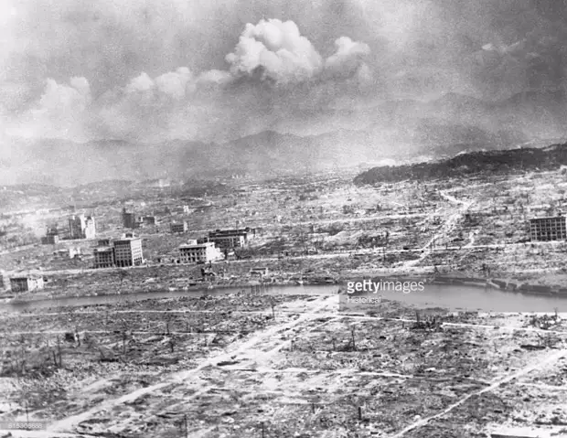 Последствия атомного взрыва в Японии.