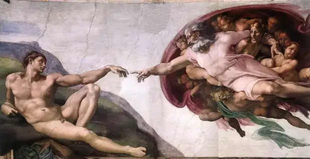 Микеланджело. Творение Адама