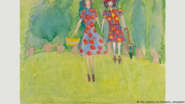 Нелли Толл, *Девочки на лугу*, 1943