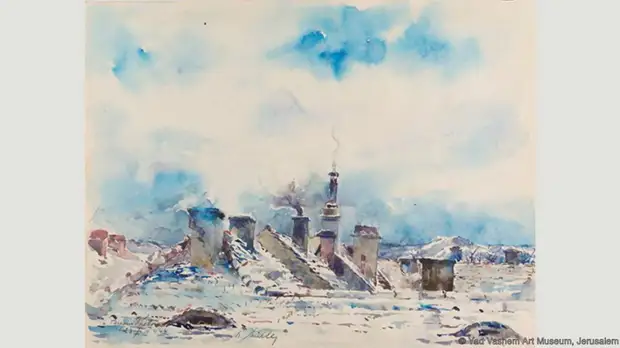 Моритц Мюллер, *Крыши зимой*, 1944