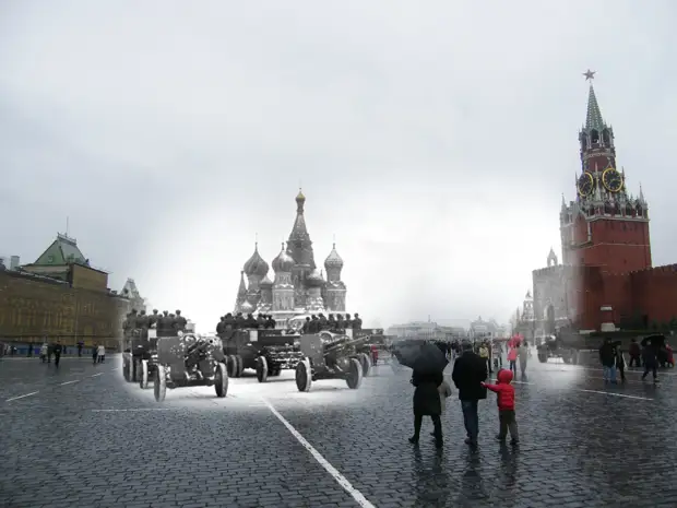 7 ноября 1941 — Парад на Красной площади. Связь времен.