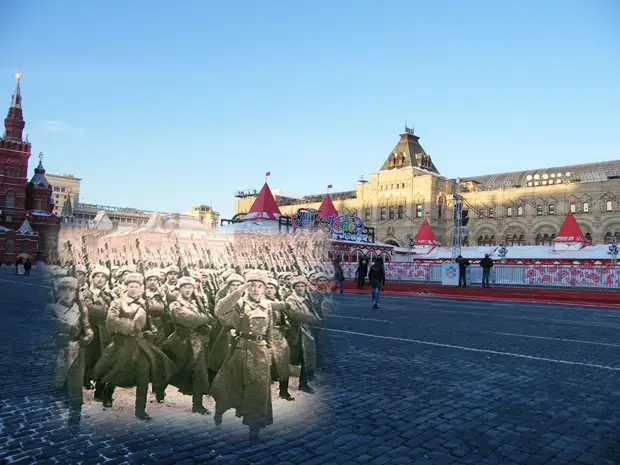7 ноября 1941 — Парад на Красной площади. Связь времен.