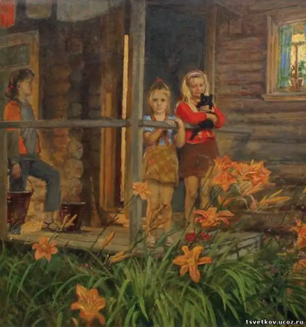 Будни и праздники советских людей в картинах Виктора Цветкова.
