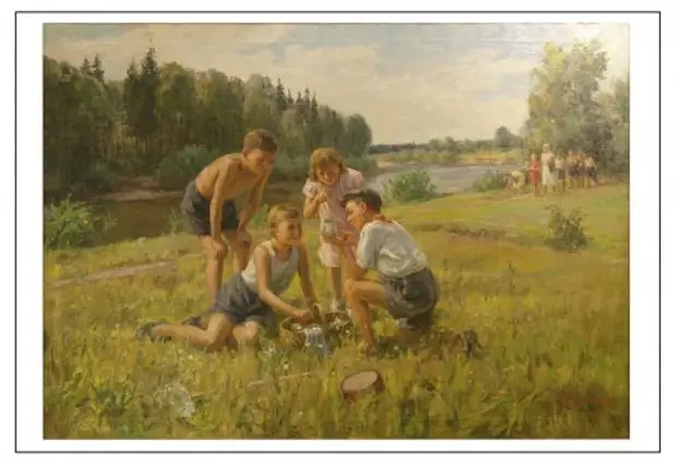 Будни и праздники советских людей в картинах Виктора Цветкова.