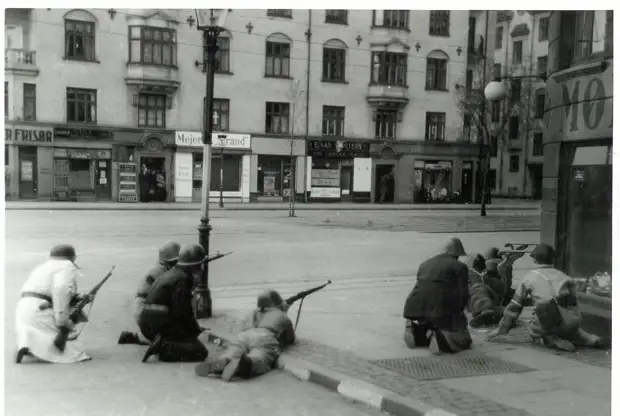 Freedom_fighters_at_Strandboulevarden_in_Copenhagen._5th_May_1945_(9443121280).jpg
