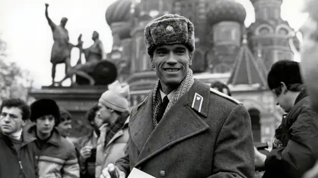 Арнольд Шварценеггер на Красной площади в Москве