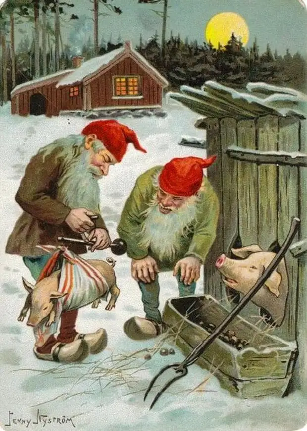 Шведский колорит в иллюстрациях Йенни Нюстрём.