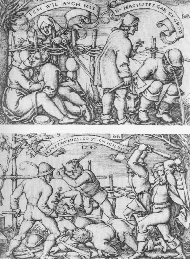 Ганс Зебальд Бехам (Hans Sebald Beham) изобразил на гравюрах 1546 1547  г.г. тему алкоголизма в Германии..jpg