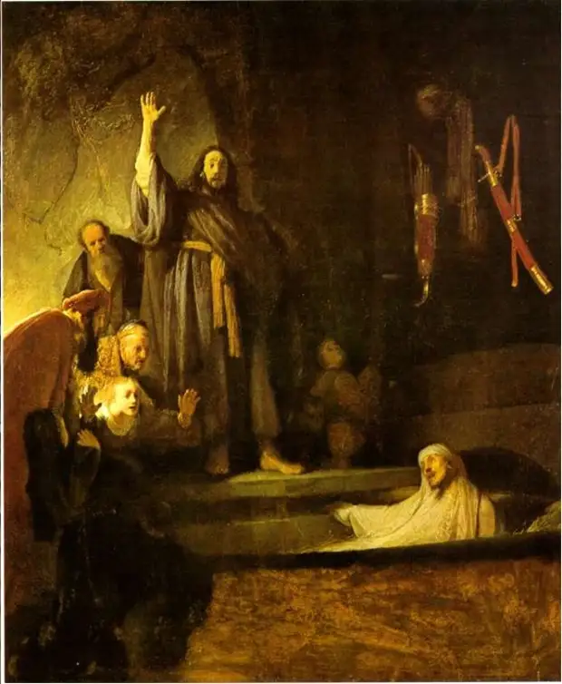 Rembrandt_Lazarus-um-ВОСКРЕШЕНИЕ-ЛАЗАРЯ (575x700, 275Kb)