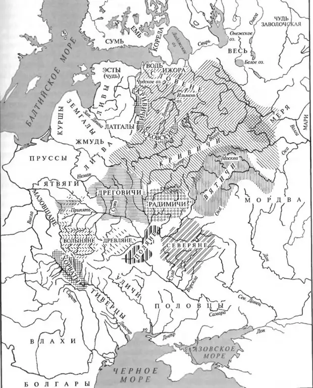 Расселение восточнославянских племен в XI—XIII вв.