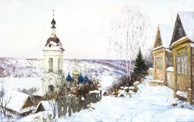 Русская зима в работах художника Олега Молчанова